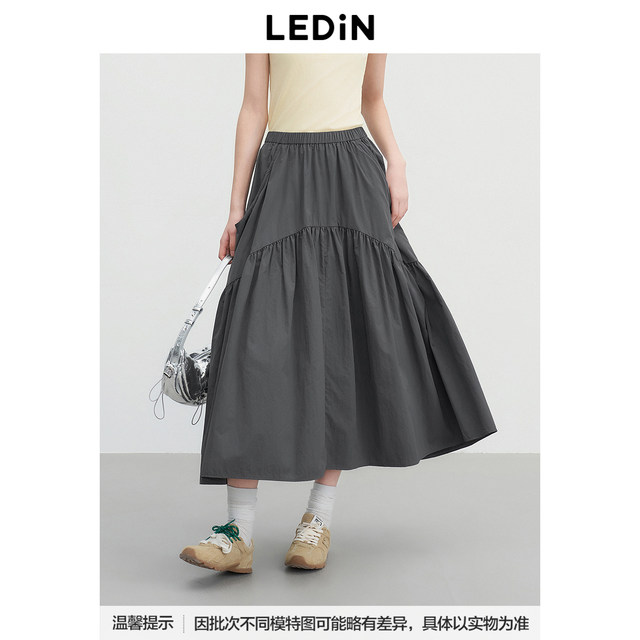 Lecho bow large umbrella skirt spring style large pocket decorative skirt C2GFF1509*
