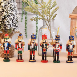 13cm Nordic Nutcracker Puppet Ornaments Bar Restaurant Small Hanging Decorations Tv Cabinet Decorations Home Decorations