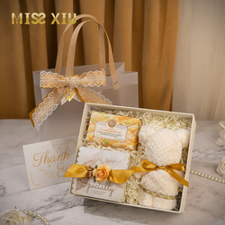 Missxiu [waltz] Simple And High-end Towel Gift Box, Wedding, Birthday, Business Return Gift, Finished Product Souvenir