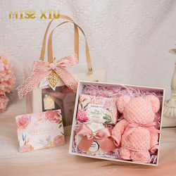 Missxiu [waltz] Ins Style Wedding Souvenir Finished Gift Box Towel Bear High-end Gift Bag