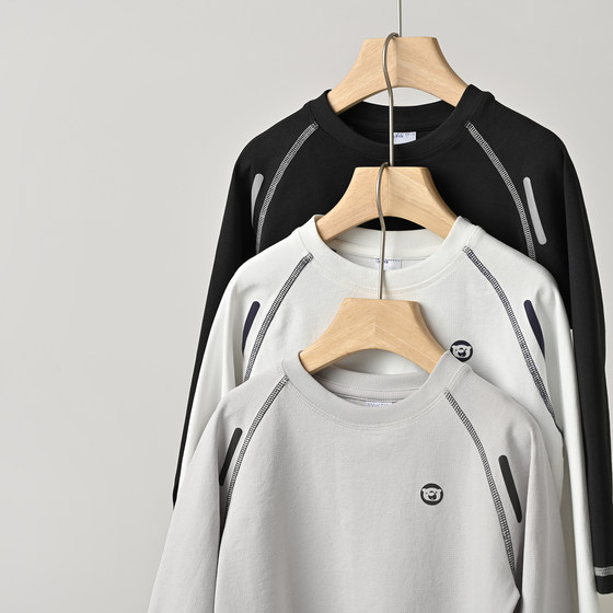 
UPF50+ 7A Antibacterial Boys Light Outdoor Sports T-shirt Children Quick Dry Long Sleeve Tops Medium and Big Children 180