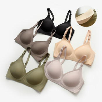 Four-row buckle nylon wire-free maternity bra