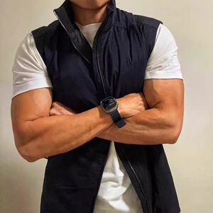 
Atonmu series 120g/m water-repellent technical cotton lightweight and warm men's and women's outdoor stand-up collar cotton vest