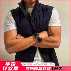 
Atonmu series 120g/m water-repellent technical cotton lightweight and warm men's and women's outdoor stand-up collar cotton vest