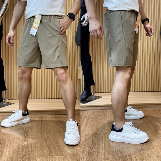 
Outdoor hot goods! Laser hole punching! Light and breathable! Summer sports pants quick-drying pants fashionable casual shorts men