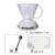 Small pure white with 100 pieces of filter paper + long handle measuring spoon 