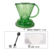 Small transparent green with 100 pieces of filter paper + long handle measuring spoon 