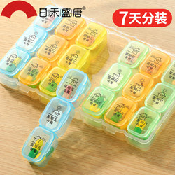 Pill Box with Compartments for Morning, Noon, and Evening, Large Capacity, 7-Day Small Pill Organizer, Weekly Pill Box, Portable Pill Organizer