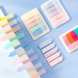 Writable Index Tabs Morandi Color Sticky Notes for Students Small Strip Marking Classification Label Sticky Notes Memo Stickers