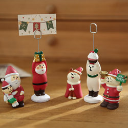 Small Days Never End Japanese-Style Christmas Element Sticky Note Holder Small Ornament Cat Miscellaneous Goods Cute Desktop Decoration
