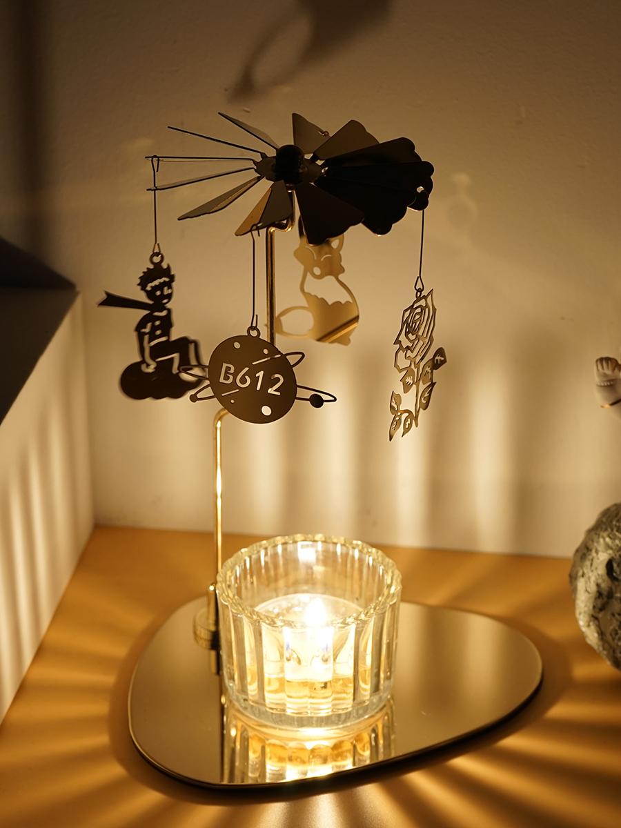 星の王子さま 回転キャンドルホルダー - ヨーロピアンスタイルの