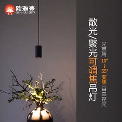 Pendant Light for Entryway, Surface-Mounted Bedside Small Pendant Light, Adjustable Focus and Zoom, Spotlight for Dining Room, Dining Table, Entryway Spotlight