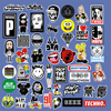 A set of 46 dj electronic music stickers daft punk steve aoki notebook stickers box stickers free shipping