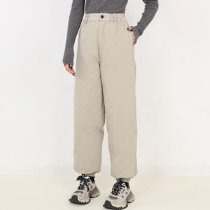 
Down pants outer wear 2025 winter 90% white goose down fashionable high-waisted slimming and thickened nine-point pants for small people