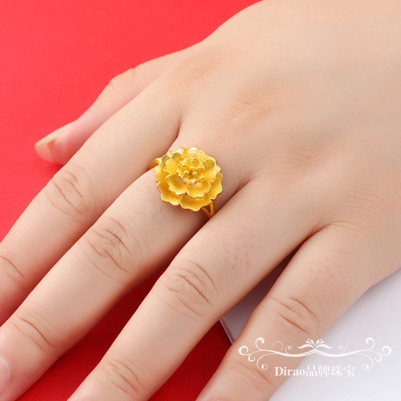 Flower Motiff Ring fashion in .999 Gold