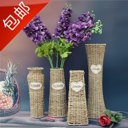 55cm Medium-High Vases, Water Plant Baskets, Yunnan Dried Flower Vases, Pastoral Artistic Grass Pots, Straw Woven Flower Arrangement Baskets and Vases