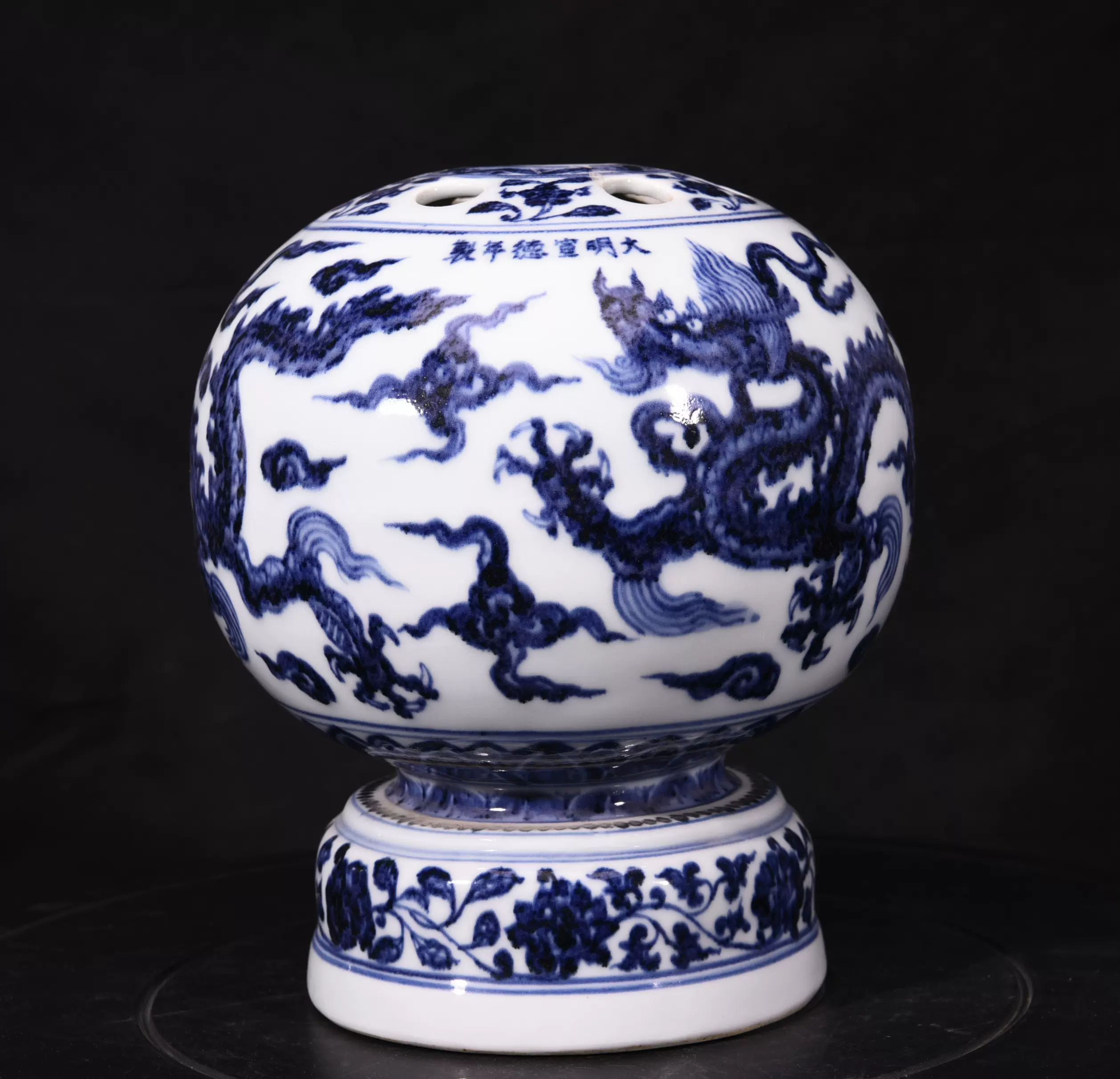 大清雍正年製　香炉　身幅約12.5㎝東Y7-0416①タヒチル 大清雍正年製 香炉 身幅約12.5㎝東Y7-0416①タヒチル