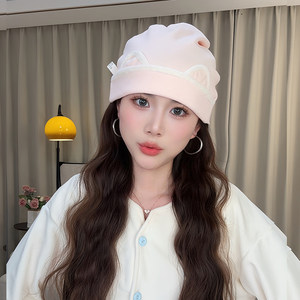 
Confinement hat pure cotton pregnant women postpartum confinement windproof head protection hat large head circumference spring autumn winter type A hat headband