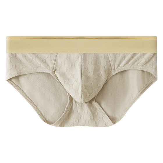 
Men's pure cotton jacquard briefs are large, breathable, antibacterial, high-elastic, tight-fitting, not tight, sexy and trendy men's underwear