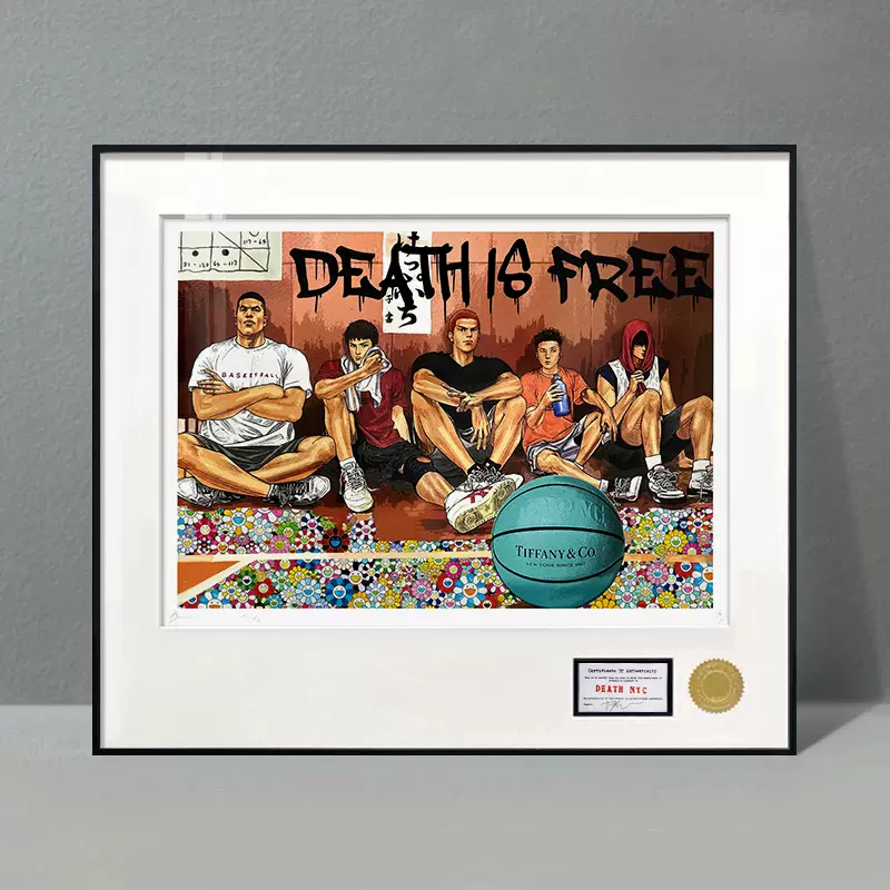 版画 death nyc AO18 版画 death nyc AO18 DEATH NYC Hand Signed LARGE Print COA