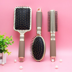 Air Cushion Comb, Rolling Comb, Air Cushion Large Comb, Hair Styling, Women's Massage Comb, Rose Gold Color, Household Long Hair Comb