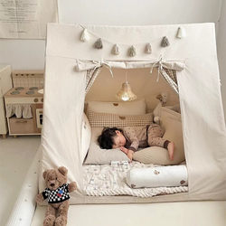 Korean ins Style Children's Tent Toy House for Boys and Girls Indoor Castle Playhouse Canvas Small House