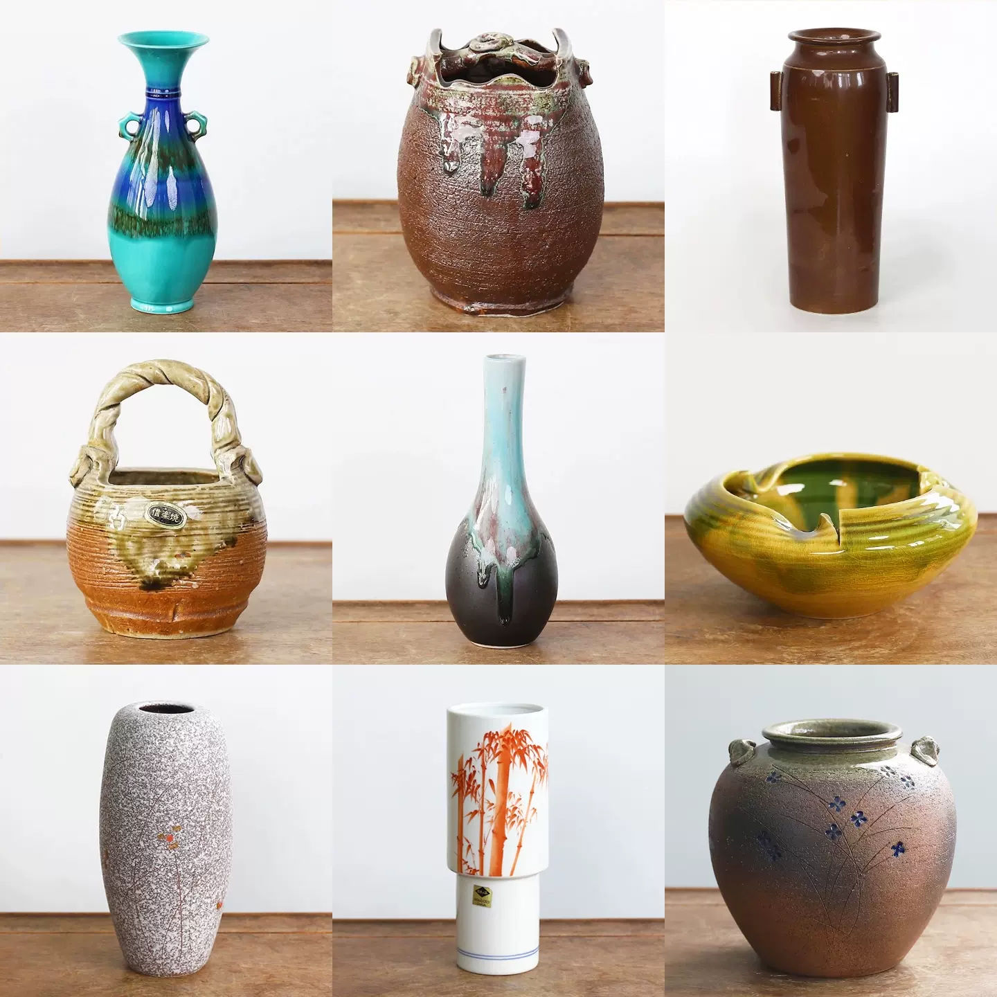 日本進口】草月流小原流池坊一葉式自由花花器插花器皿花瓶