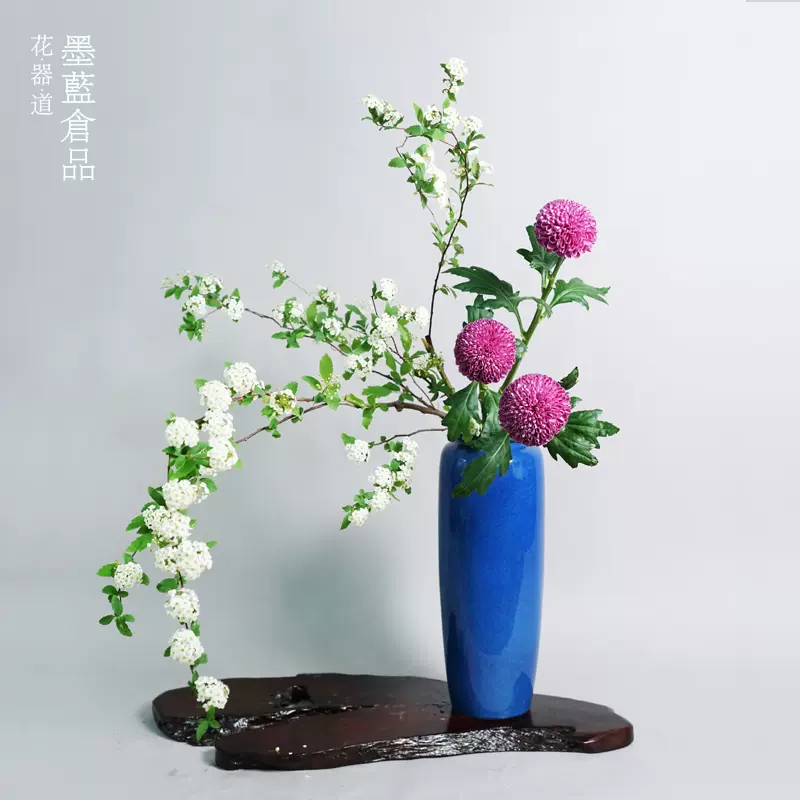 日本进口小原流草月流投入瓶花器花瓶日式花道插花陶瓷瓶花花艺-Taobao