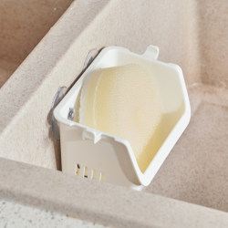 Sponge storage rack suction cup dishwashing cotton drain storage rack
