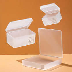 Japanese-Style Frosted Storage Box, Card Organizer Box, Drawer Small Storage Box, Transparent Cosmetic Storage Basket, Plastic Box