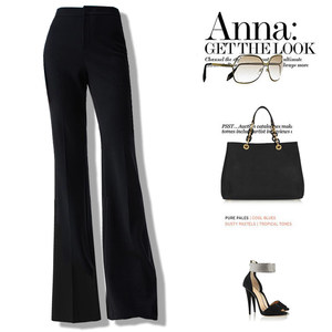 
Plus size women's 2026 new summer trousers fat mm high waist bootcut pants slim and drapey versatile casual suit pants