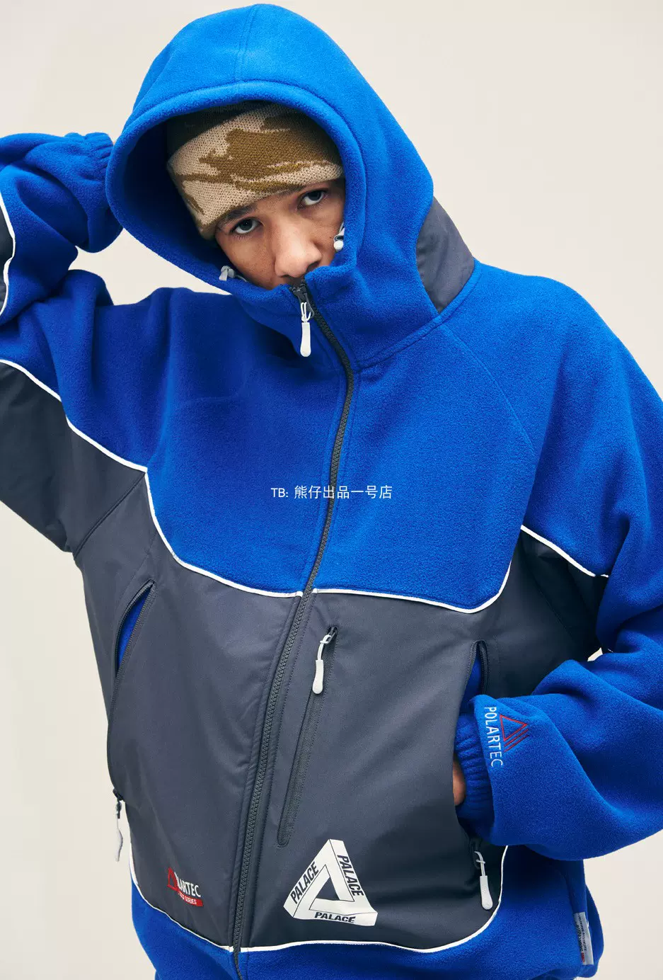 英代PALACE POLARTEC 3M HOODED WOODLAND CAMO男士夜光连帽夹克-Taobao