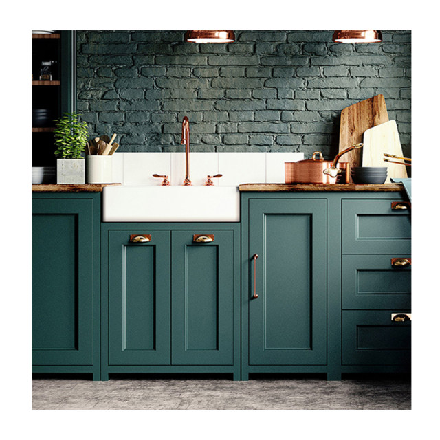 French retro avocado green bathroom tile sticker net red bathroom