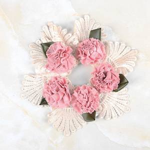 Fabric three-dimensional flower air conditioner pipe hole decoration wall hole wall skin damage block lace discarded hole cover flower sticker