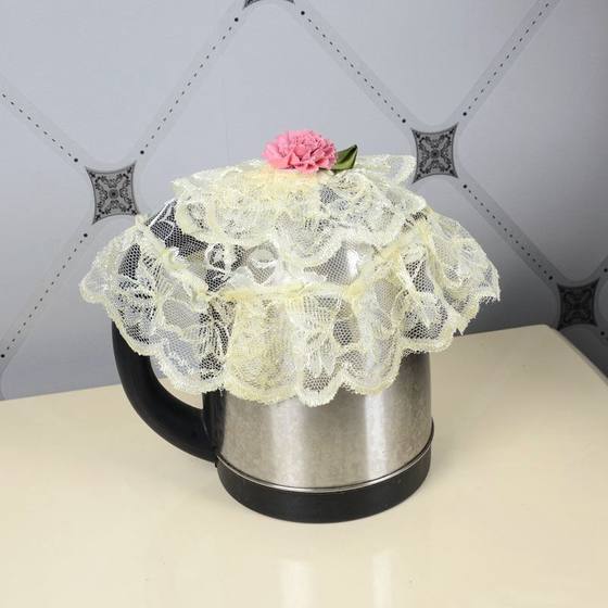 Fabric lace household appliances dustproof beige hollow table cloth electric kettle telephone cover cloth towel multi-purpose cover