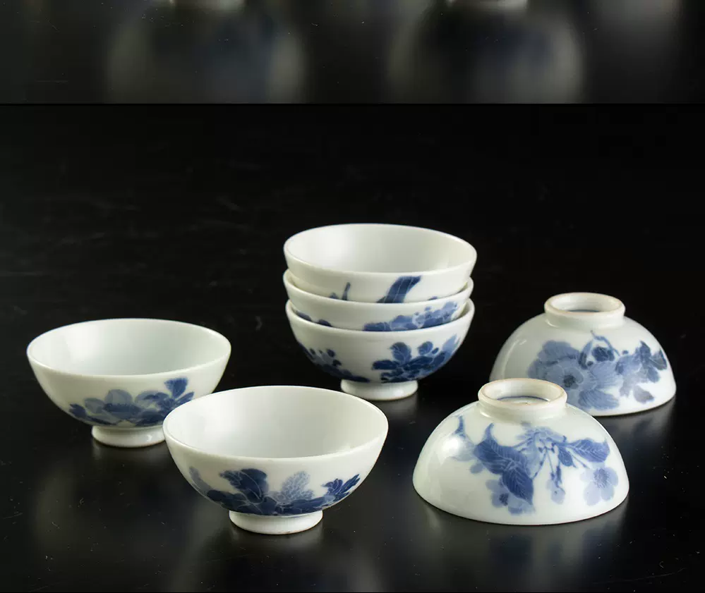 初代三浦竹泉 均窯写し 色変 五彩煎茶碗 共箱/共布