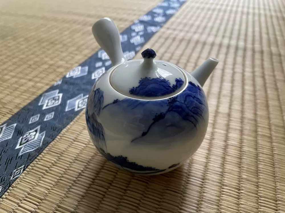 五代华中亭道八造青花山水图茶瓯精品纯手工煎茶道具共箱现货-Taobao