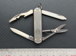 Tc4 Titanium Handle 58mm Swiss Army Knife 0.6363 Xiaoyao Pie With Toothpick Tweezers Multi-function Knife