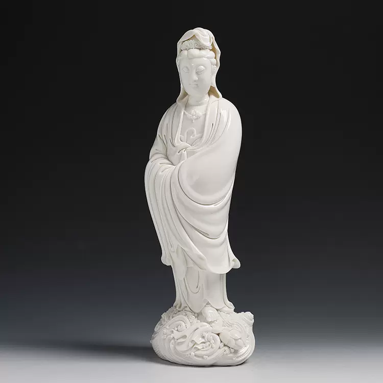 渡海观音。 德化白瓷。 清中期。中国骨董。古美術 渡海观音中国工艺