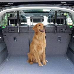 Car front and rear isolation net for pet dogs sitting on car guardrail trunk fence for car fence