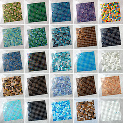 Gold Line Glass Mosaic Interior Wall Background Wall Bathroom Entrance Wall Tile Mosaic 2X2