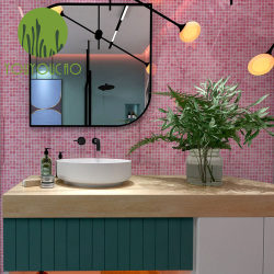 Green Gold Thread Mosaic Glass Background Wall Living Room Bar Counter Ktv Special Mosaic Net Sticker