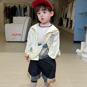 
Fanma Children's Clothing 2026 Summer New Style Boys and Girls Korean Style Casual Vest Cuffed Cotton Medium Pants Shoulder Bag Sun Protection Clothing