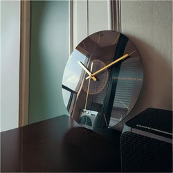 Decohub Vinyl Record Clock Ornament, High-End Artistic Creative Clock, Tabletop Vintage Decoration for Living Room