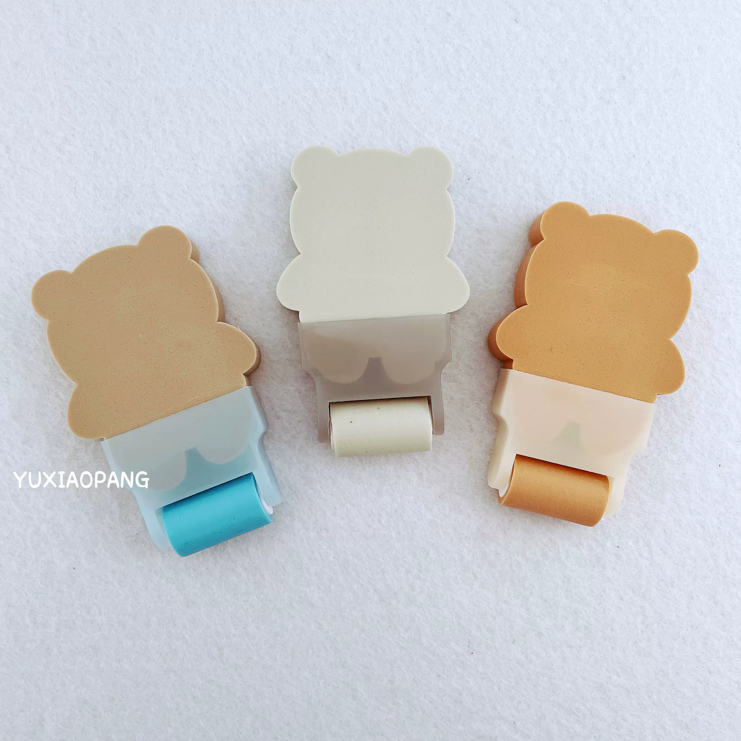 可爱动物限定 日本 crux限量款水獭小熊树袋熊造型滚轮橡皮擦