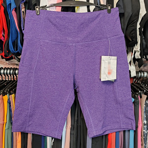 
Foreign trade fitness shorts yoga sports cotton tight breathable high waist elastic running pocket large size quarter pants for women