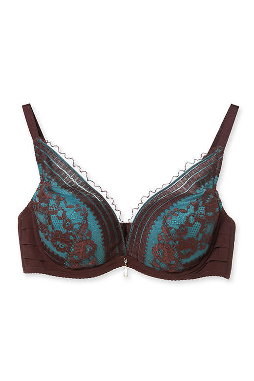 曼妮芬伊维斯性感深v调整聚拢内衣 刺绣蕾丝舒适可插片女士文胸女