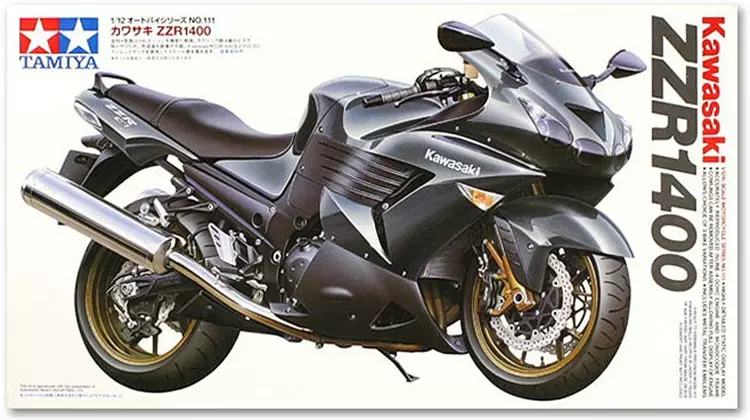 津卫模谷田宫14111 1/12 川崎Kawasaki ZZR-1400拼装摩托车模型-Taobao 