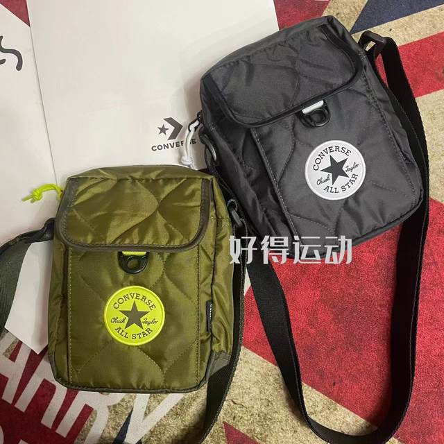 CONVERSE 2022 classic round label green lightweight small bag men and ...