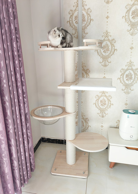 Homemade cat climbing rack Tiaizhu DIY accessories solid wood pillar ...